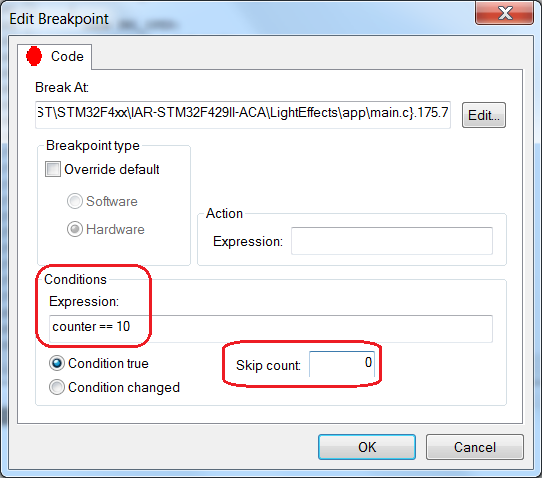 iar error code expression cannot be forward